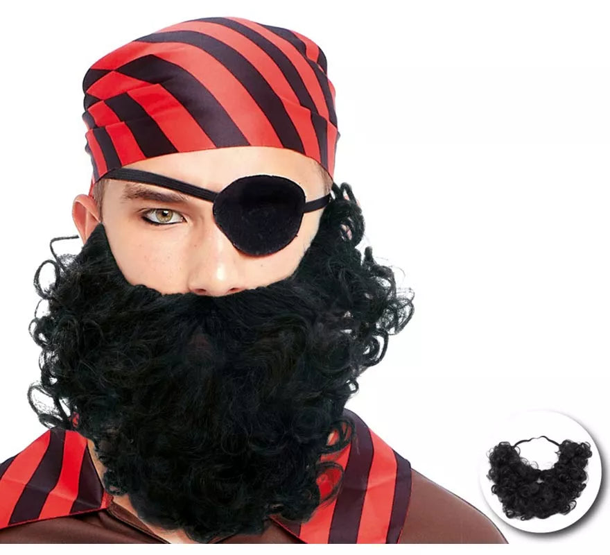Translation missing: it.Barba Pirata rizada negra
