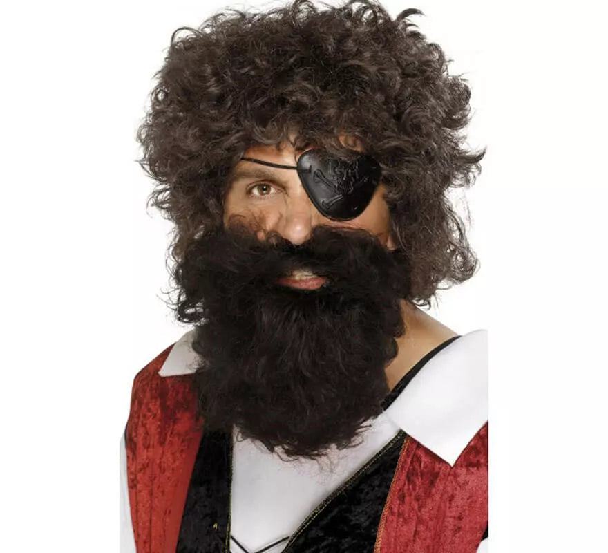 Translation missing: es.Barba y Bigote color Castaño de Pirata