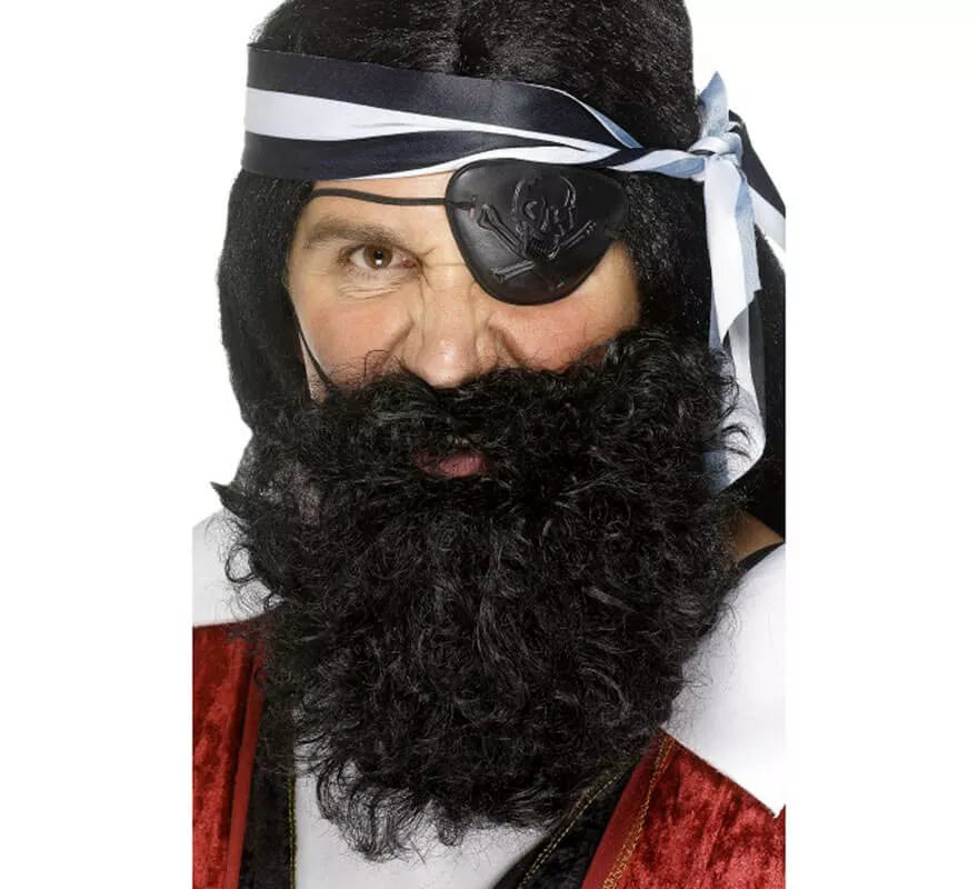 Translation missing: es.Barba y Bigote color Negro de Pirata