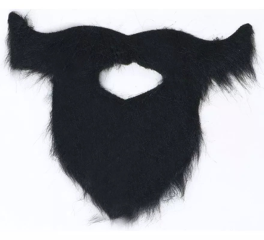 Translation missing: it.Barba y Bigote Negro con Adhesivo