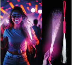 Bastoncino in fibra ottica LED da 25 cm in colori assortiti