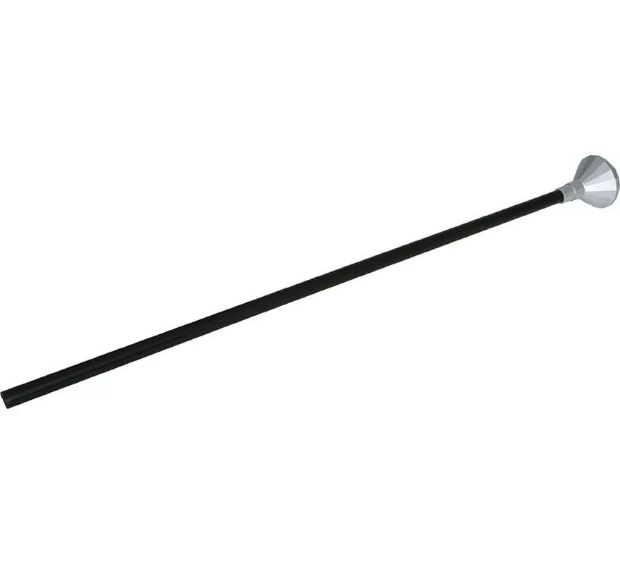 Bastón forma Diamante plateado de 85 cm