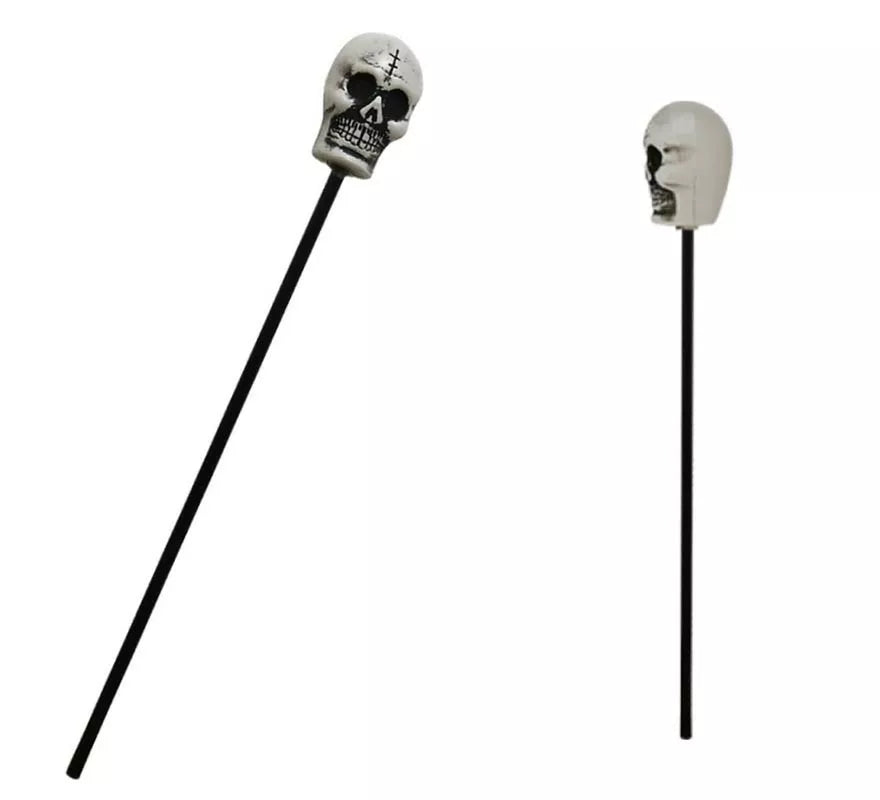 Translation missing: it.Bastón negro de 1,16 mtrs con calavera de 18 cm