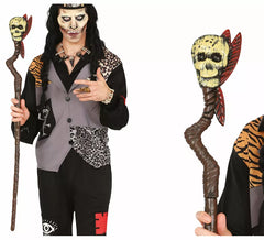 Bastone Voodoo con Teschio e Piume 100 cm