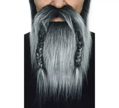 Baffi con barba grigia