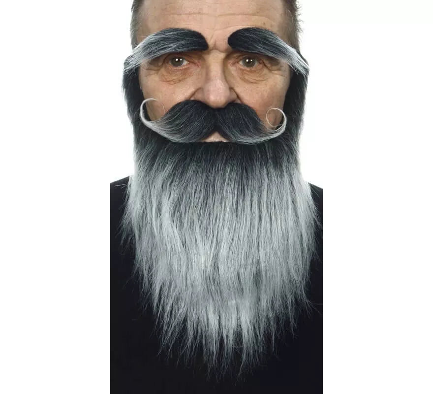 Translation missing: it.Bigote con Barba y Cejas canoso