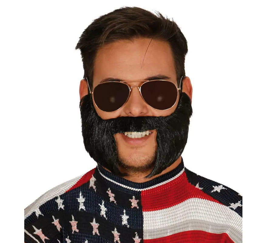 Translation missing: es.Bigote con patillas extra grandes de rockero