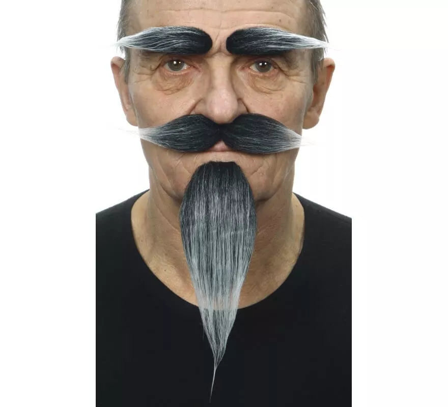 Translation missing: es.Bigote con Perilla y Cejas canoso