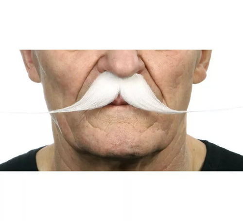 Bigote grande blanco