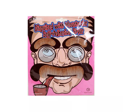 Bigote y cejas adhesivo estilo hombre del pueblo