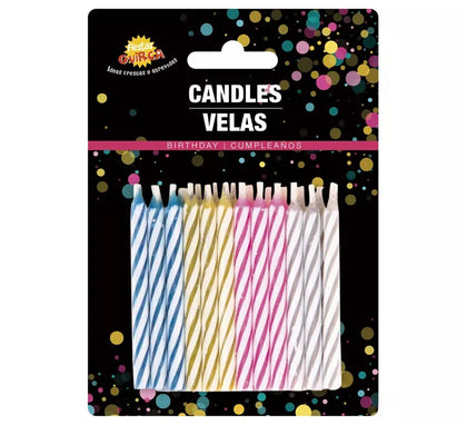 Blister de 24 Velas de Cumpleaños