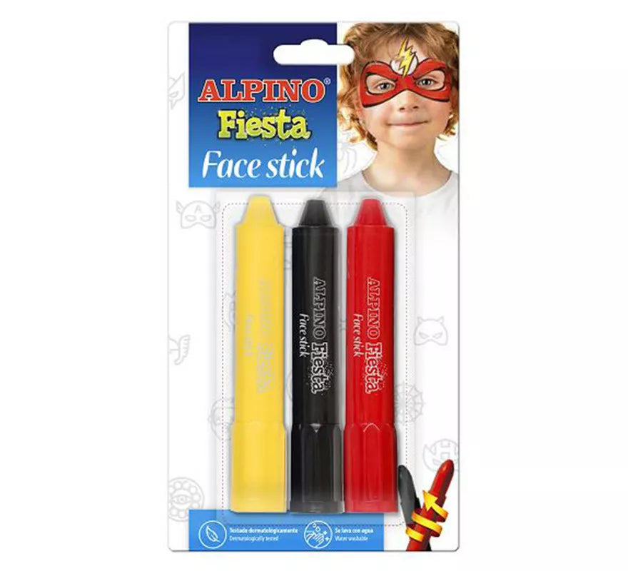 Translation missing: it.Blíster de 3 Alpino Face Stick de Super Héroes