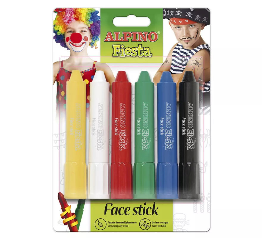 Translation missing: it.Blíster de 6 Alpino Face Stick Colores Variados
