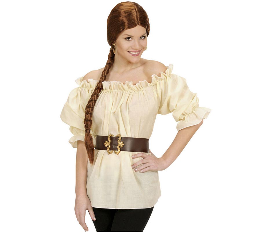 Translation missing: it.Blusa Beige Pirata Medieval para mujer