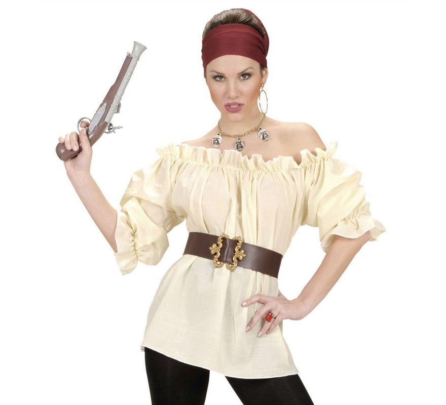 Translation missing: it.Blusa Beige Pirata Medieval para mujer