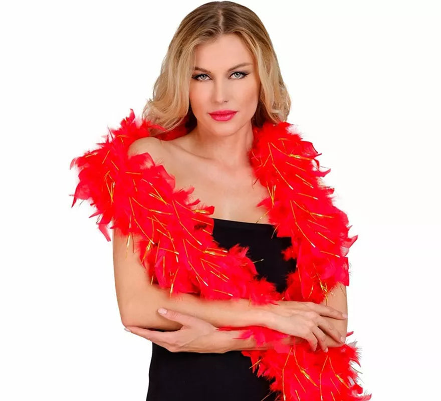 Translation missing: it.Boa de Plumas con Espuma dorada de 1,80 m y 80 g en varios colores