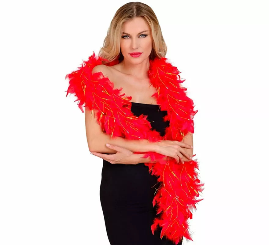 Translation missing: it.Boa de Plumas con Espuma dorada de 1,80 m y 80 g en varios colores