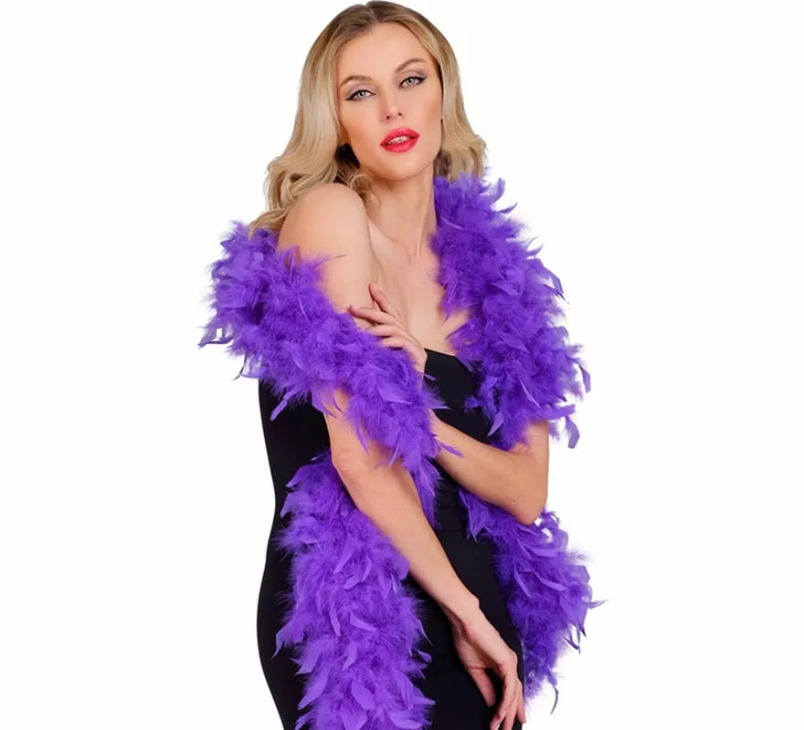 Boa de Plumas de 1,80 m y 80 g en varios colores