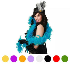 Boa di piume in vari colori 66 gr e 200 cm
