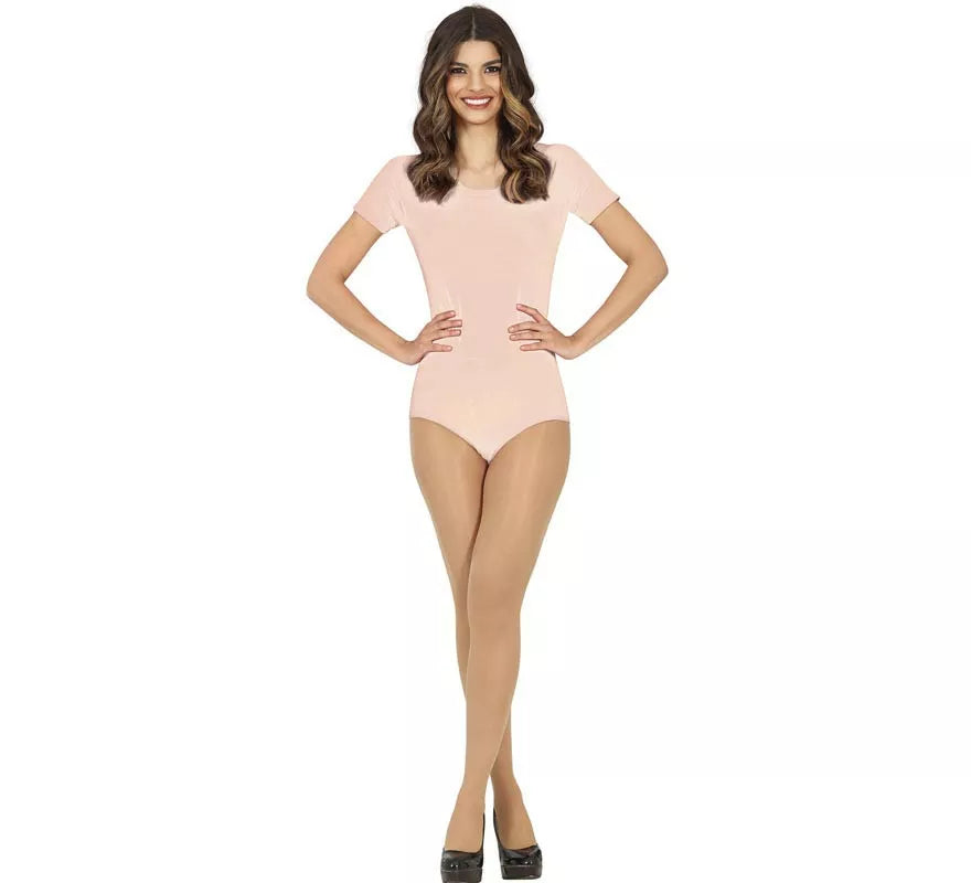 Translation missing: it.Body o Maillot Beige manga corta para mujer