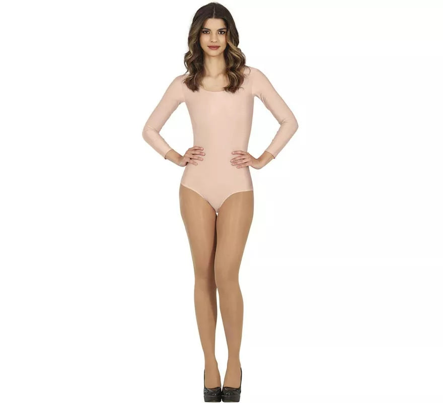 Translation missing: it.Body o Maillot Beige manga larga para mujer