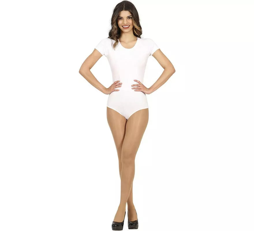 Translation missing: it.Body o Maillot Blanco manga corta para mujer