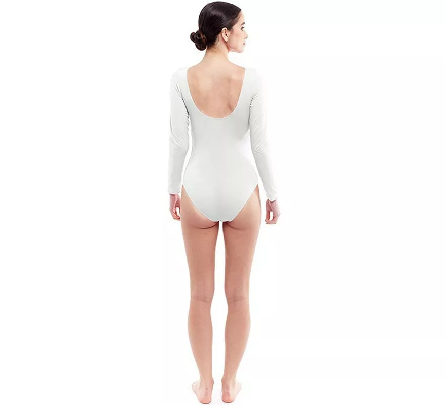 Translation missing: it.Body o Maillot blanco manga larga para mujer