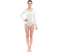 Body bianco a maniche lunghe o maglia da donna