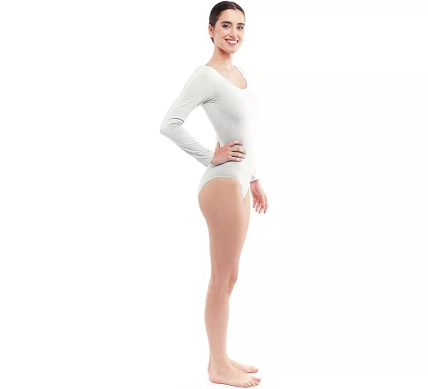 Translation missing: it.Body o Maillot blanco manga larga para mujer
