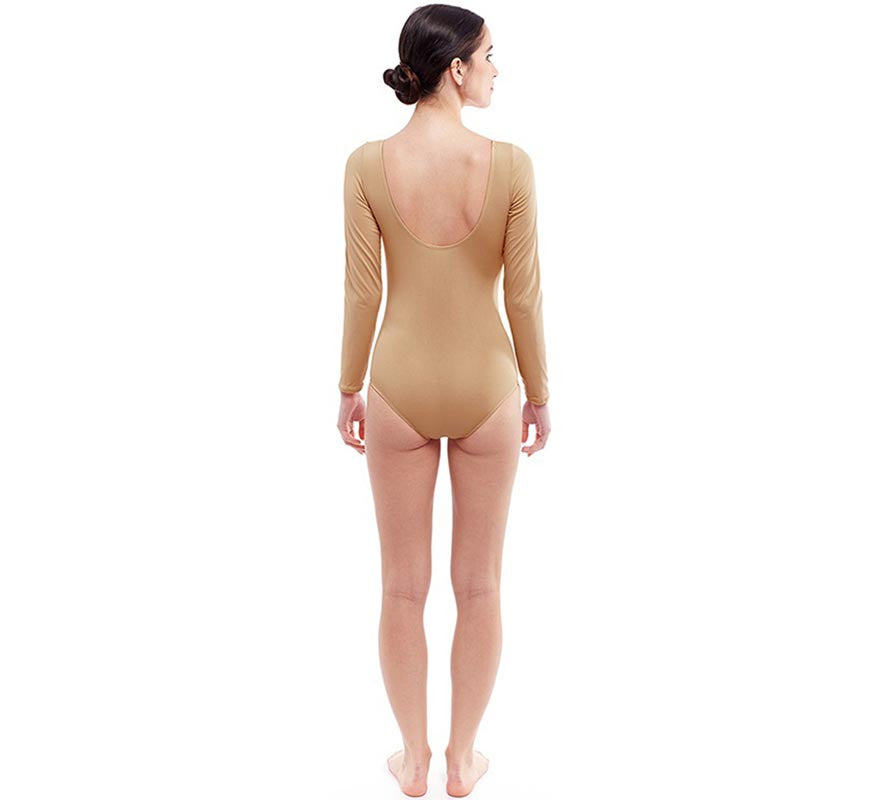 Translation missing: it.Body o Maillot beige manga larga para mujer