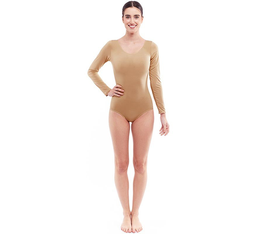 Translation missing: it.Body o Maillot beige manga larga para mujer