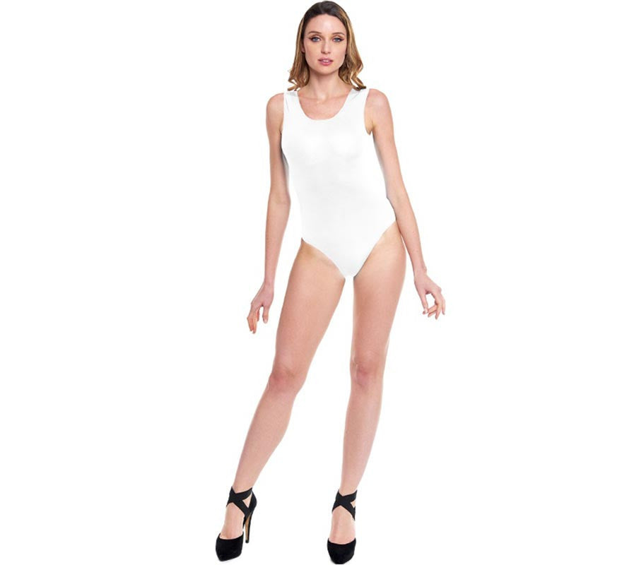 Translation missing: it.Body o Maillot con tirante ancho blanco para mujer