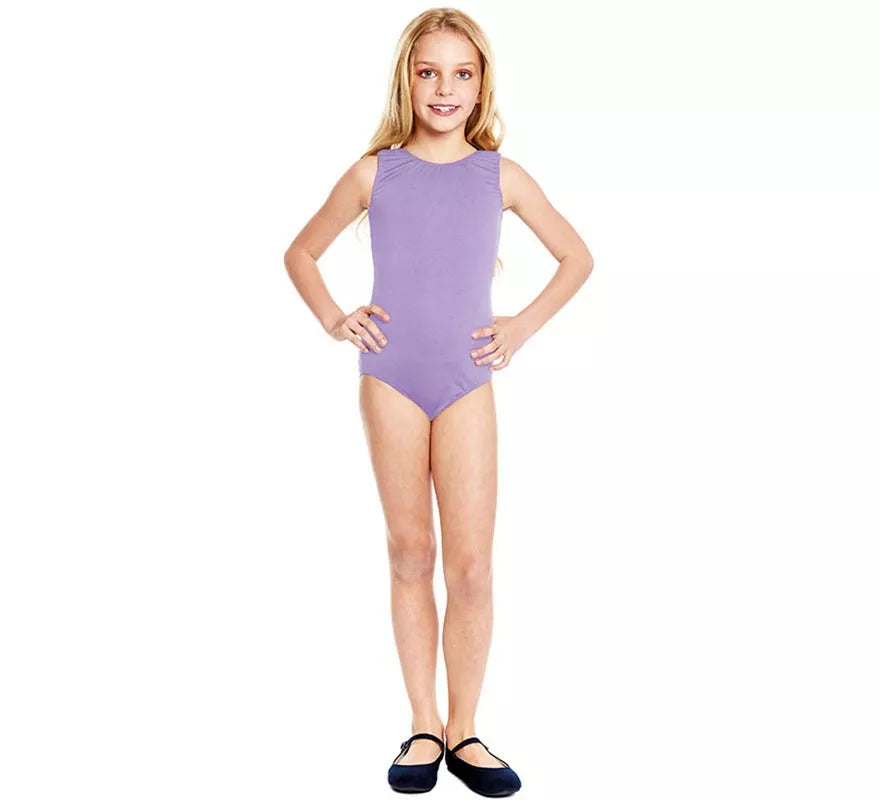 Translation missing: es.Body o Maillot con tirante ancho lila para niña