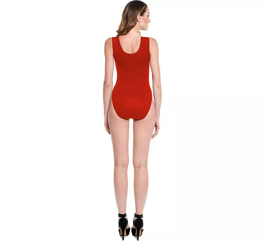Translation missing: it.Body o Maillot con tirante ancho rojo para mujer
