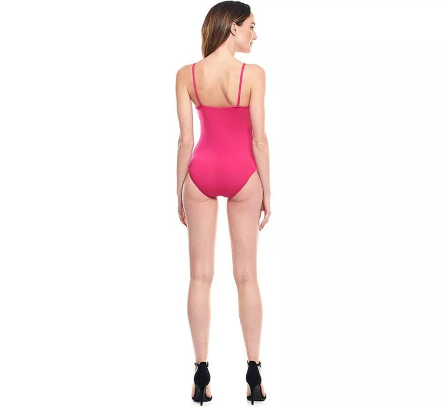 Translation missing: es.Body o Maillot de punto con tirantes fucsia para mujer
