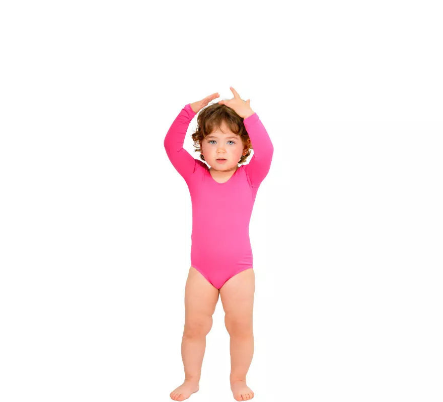 Translation missing: it.Body o Maillot fucsia manga larga para niña