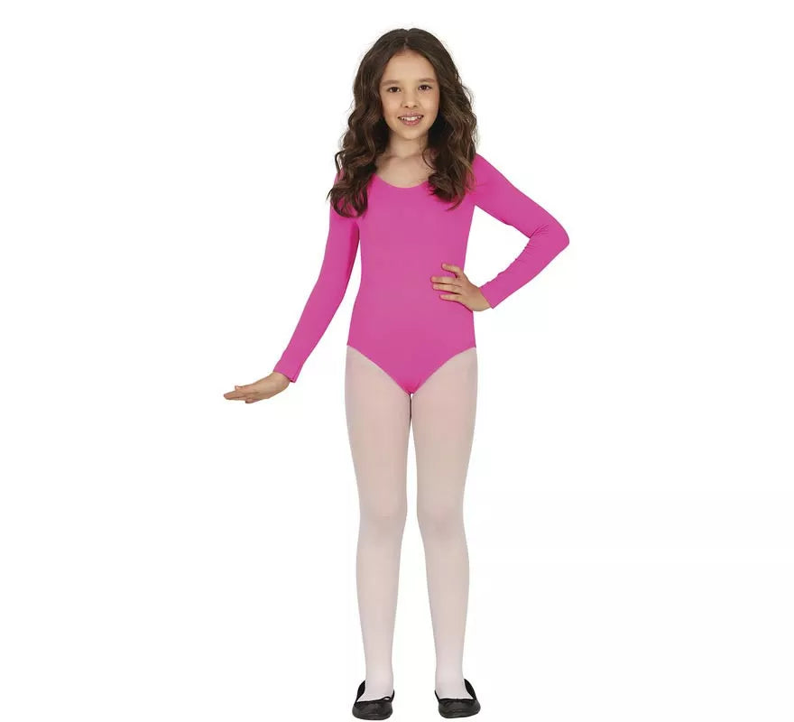 Translation missing: it.Body o Maillot Fucsia manga larga para niños
