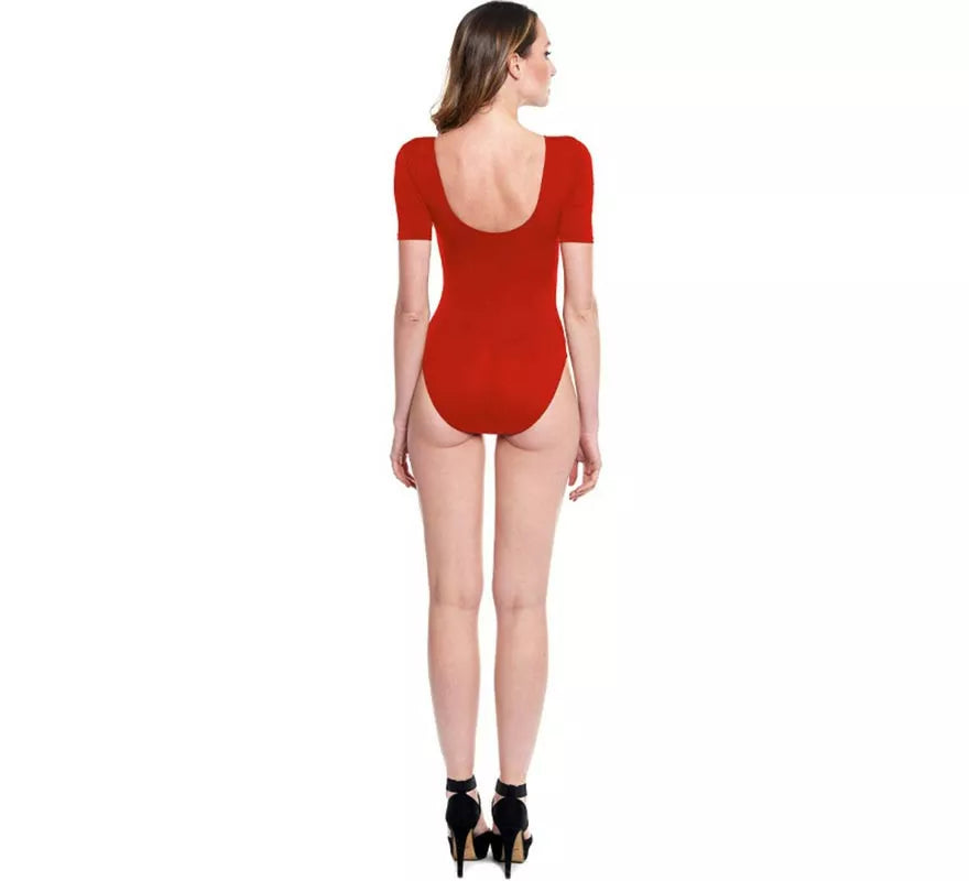 Translation missing: es.Body o Maillot manga corta rojo para mujer