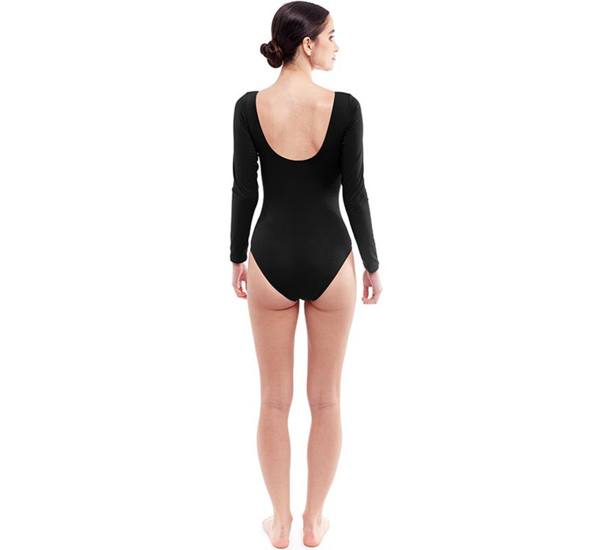 Translation missing: it.Body o Maillot negro manga larga para mujer