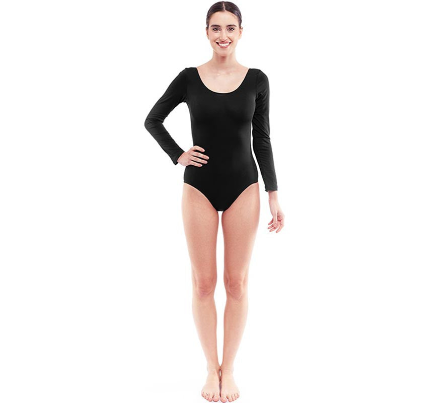 Translation missing: it.Body o Maillot negro manga larga para mujer