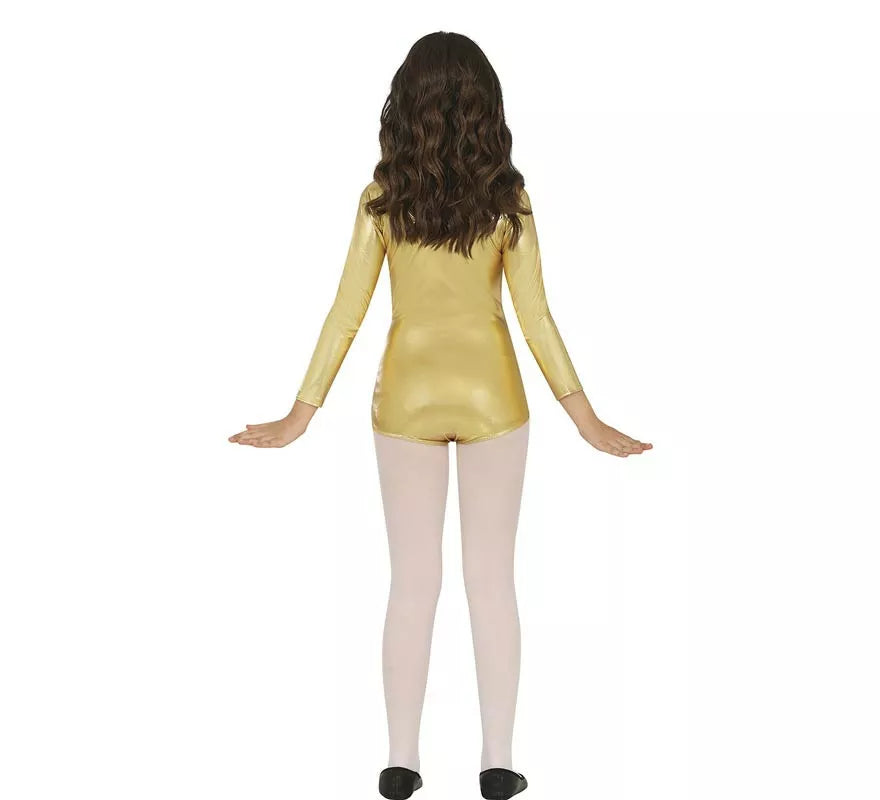 Translation missing: it.Body o Maillot Oro Metalizado manga larga para niños