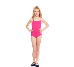 Body o body lavorato a maglia con spalline fucsia per ragazza