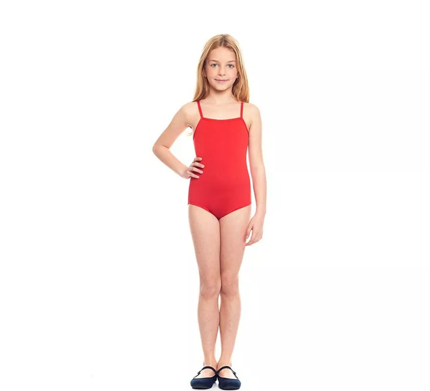 Translation missing: it.Body o Maillot Punto con tirantes rojo para niña