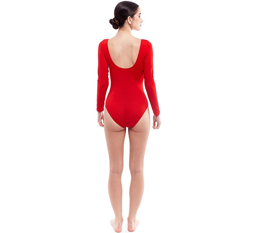 Translation missing: it.Body o Maillot rojo manga larga para mujer