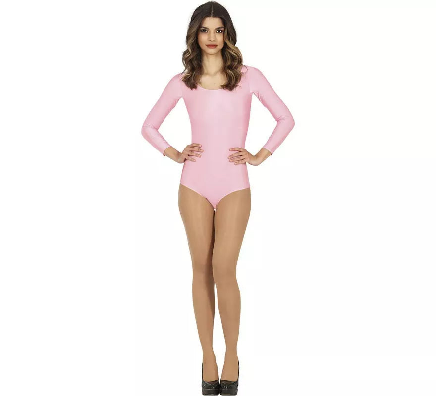 Translation missing: es.Body o Maillot Rosa manga larga para mujer