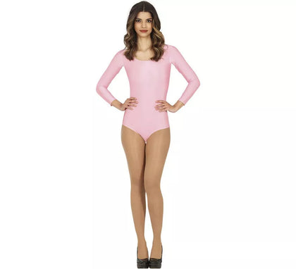 Body o Maillot Rosa manga larga para mujer