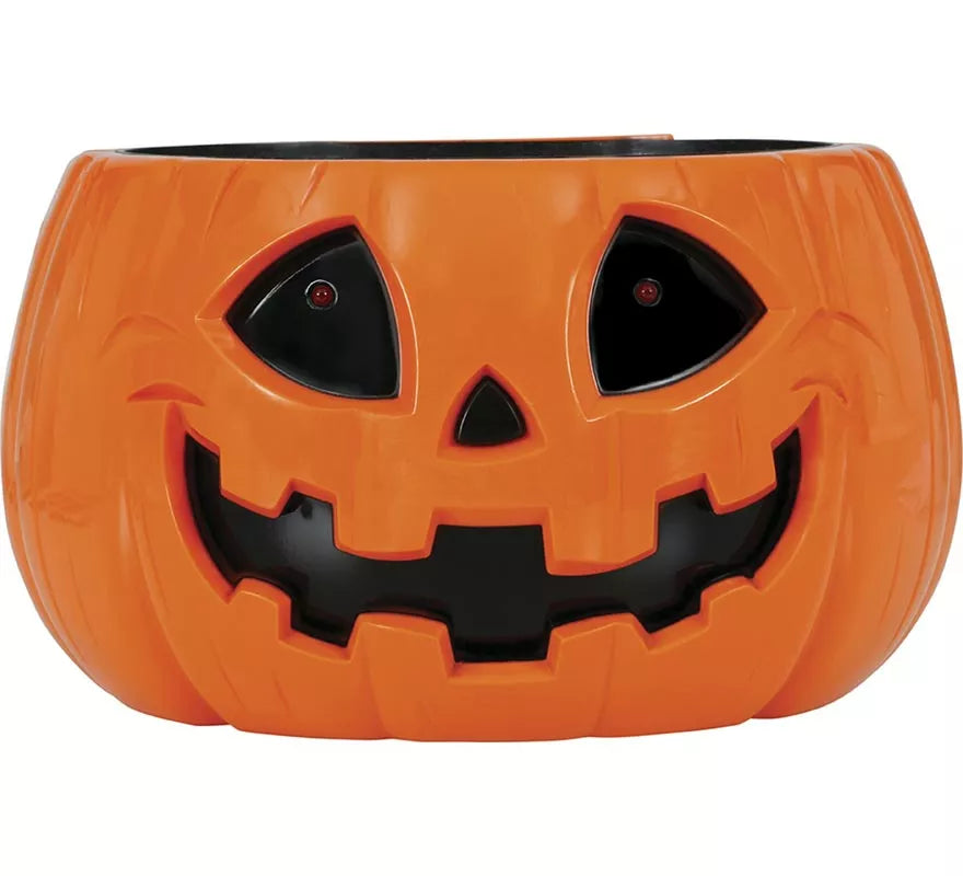Bol Calabaza con Luz de Sonido y Movimiento de 15 cm