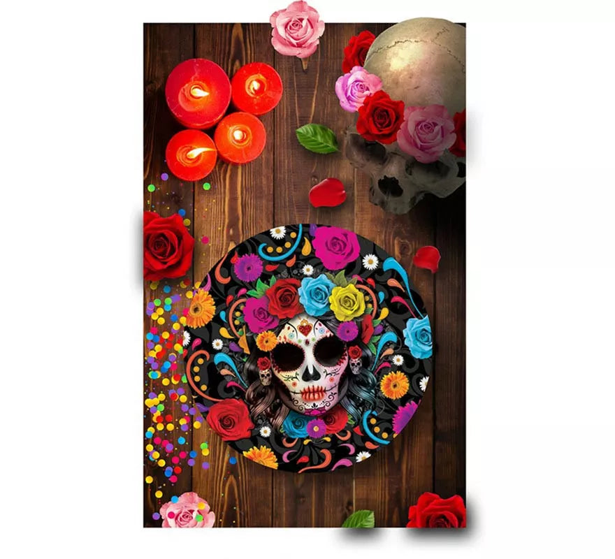 Translation missing: it.Bol Catrina colorida de plástico de 32 cm