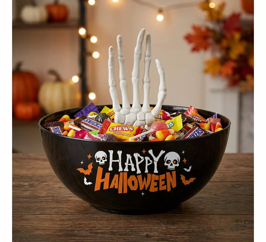 Translation missing: it.Bol con Mano Esqueleto Happy Halloween de 25 cm