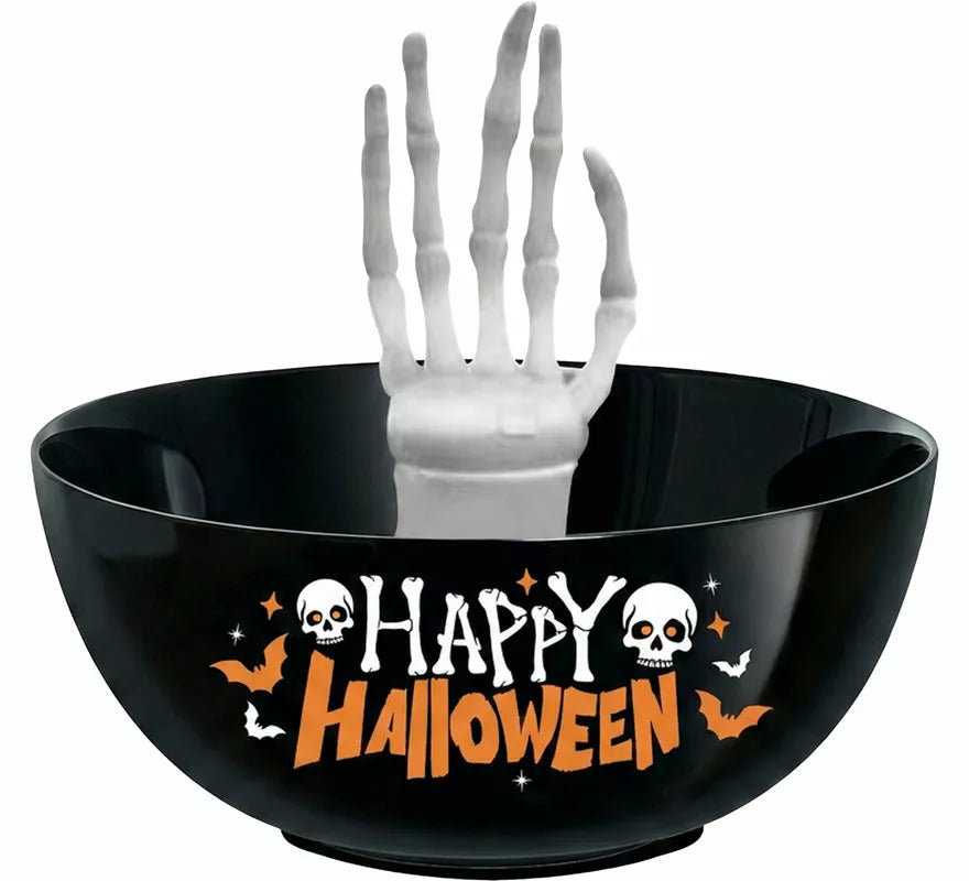 Translation missing: it.Bol con Mano Esqueleto Happy Halloween de 25 cm